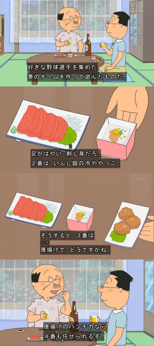 画像 磯野波平 酒のつまみで打線組んだ Baseball Timeline 画像 磯野波平 酒のつまみで打線組んだ Baseball Timeline