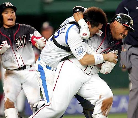 三大プロ野球の乱闘 アマダーvs東浜 ベニーvs細川 あとひとつは まとめロッテ