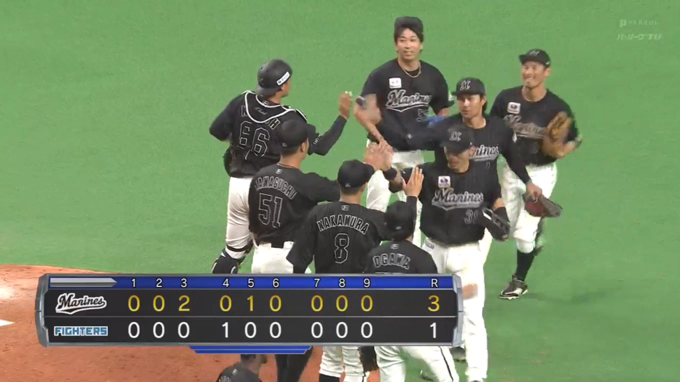 6月18日　日本ハム１－３ロッテ　先発ロメロが6回1失点の好投！山口・中村奨に適時打飛び出し2戦目でカード勝ち越しを決め3連勝！コメントコメントする