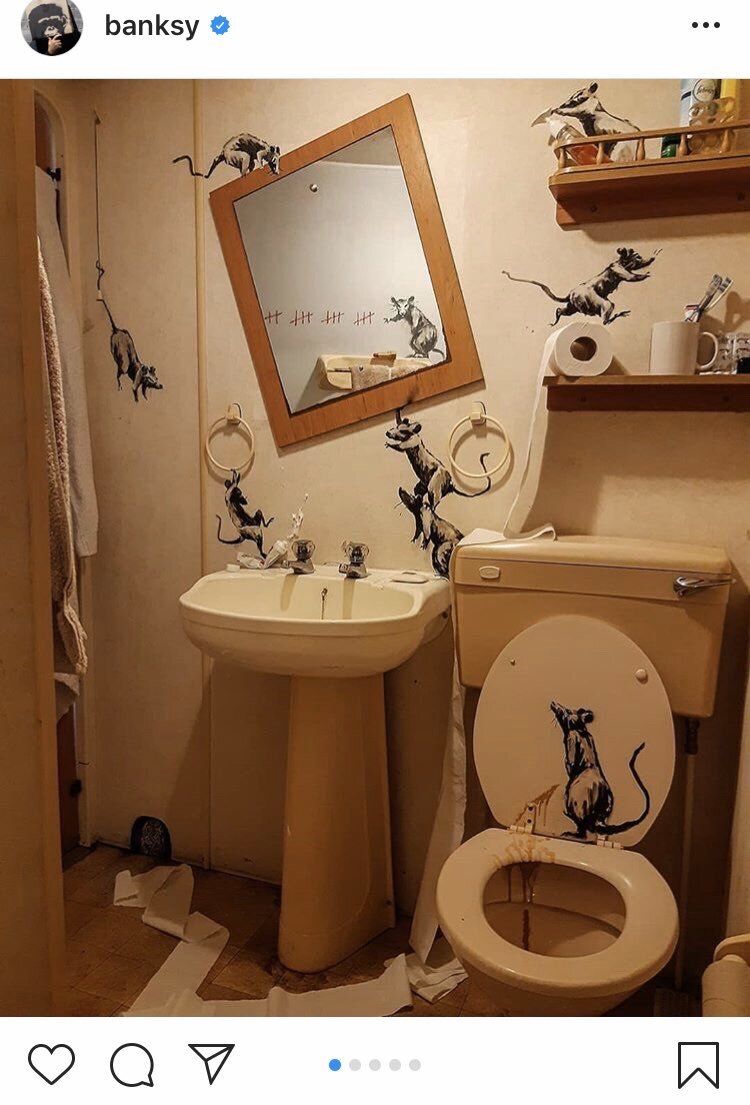 悲報 バンクシー 在宅勤務で家の中に絵を描いたら妻に怒られる ２ch トピックス 速報まとめたよ