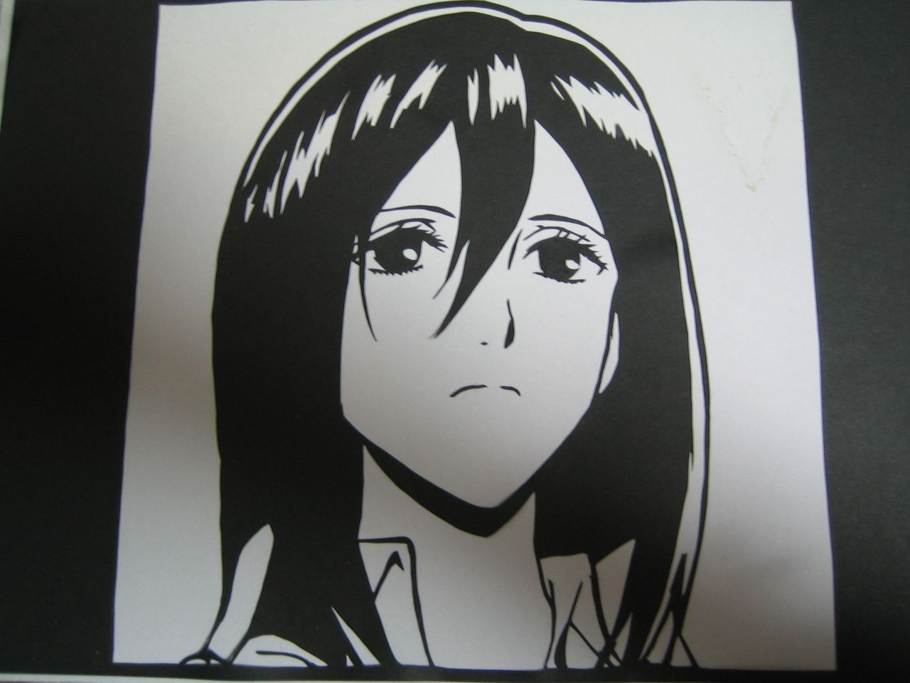 進撃の巨人 ミカサを切ってみた 切り絵 進撃のアニメ兵団