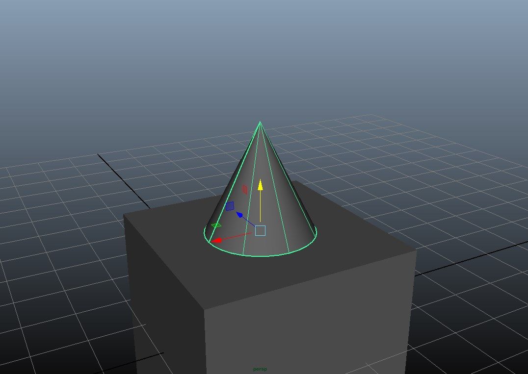 Maya ピボットをオブジェクトの端に移動する ツールのボタンぜんぶ押す
