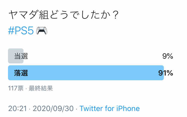 Ps5 ヤマダ ビックカメラ Tsutaya の抽選当選確率はどれくらいですか 抽選何敗しましたか ビータのゲームアンケートブログ