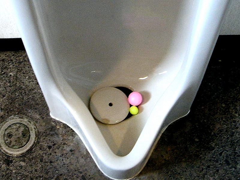 街で見つけた変なもの 男子トイレ小便器のボール 365 ビビット21 14
