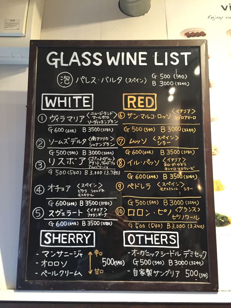 ワインバー メニュー黒板 Vivo Daily Stand 大塚店