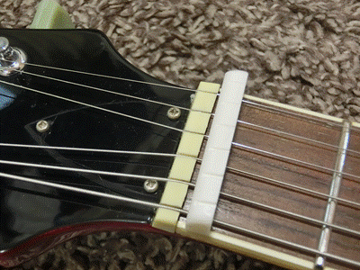 ブリッツ Sg レストア カスタム その3 ナット交換失敗編 ギターいじくりまわす 仮