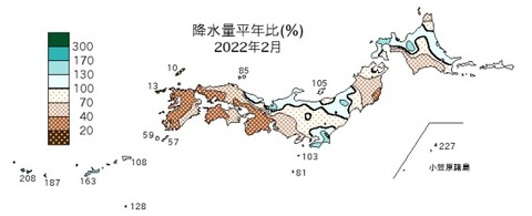 20220319降水量2022年2月