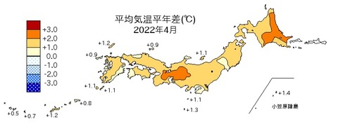 20220522平均気温2022年4月