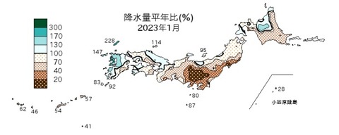 20230219降水量2023年1月