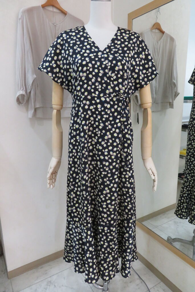 BALLSEY フラワープリント カシュクールワンピース ボールジィ Ballsey