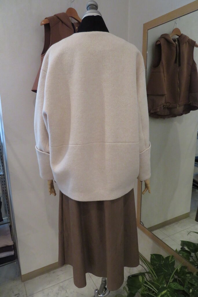 Ballsey ウールパイルミルド ダブルカフスショートコート