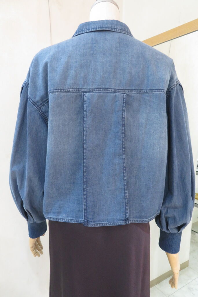 パシオーネ、デニムボリュームスリーブショートシャツ : VOYAGE 北上尾