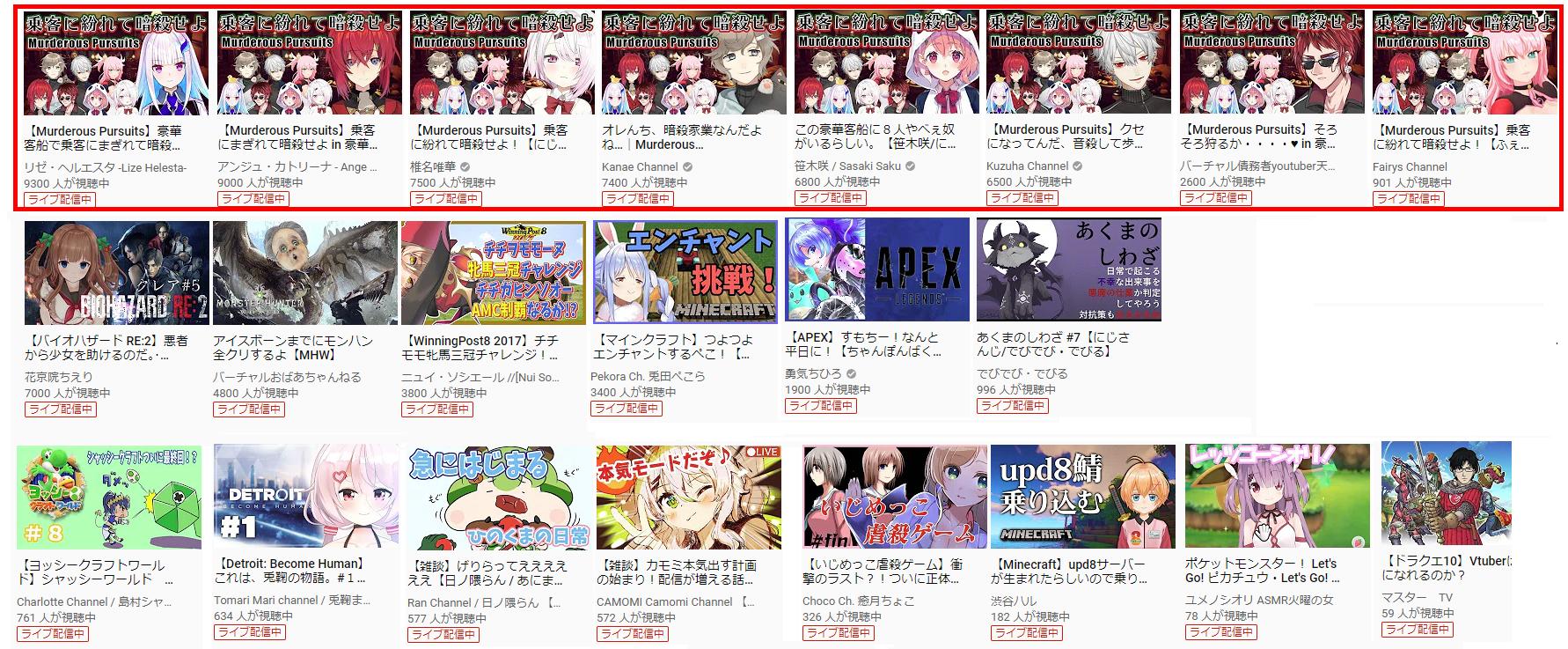 バーチャル フェアリスだけ少なすぎぃ バーチャルさんをまとめている