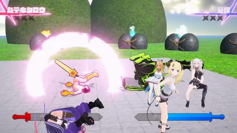 【ホロライブ】わため・フレア・ししろん・ヴィヴィ、セルフブース3Dでケツバトラー！『ヴィヴィでんぐり返りｗ』『ケツレジェンドわため』