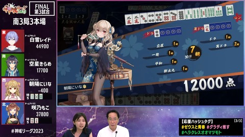 【#神域リーグ2023】ファイナル【ネット麻雀リーグ戦】 3-21-16 screenshot