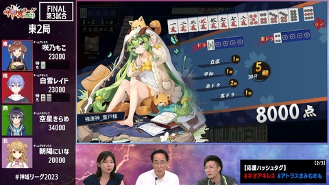 【#神域リーグ2023】ファイナル【ネット麻雀リーグ戦】 2-54-50 screenshot