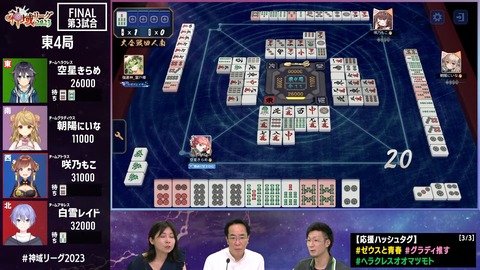 【#神域リーグ2023】ファイナル【ネット麻雀リーグ戦】 3-2-29 screenshot