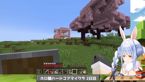 【Minecraft】ホロ鯖ハードコアマイクラ開始！2日目ぺこ！【ホロライブ_兎田ぺこら】 3-54-6 screenshot