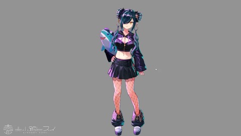 【#北小路ヒスイ新衣装】都会の夜に溶け込む新衣装（げぼかわ）【北小路ヒスイ_にじさんじ】 38-46 screenshot