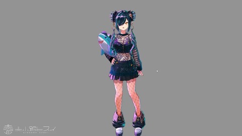 【#北小路ヒスイ新衣装】都会の夜に溶け込む新衣装（げぼかわ）【北小路ヒスイ_にじさんじ】 37-35 screenshot