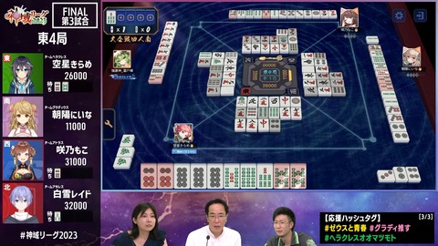 【#神域リーグ2023】ファイナル【ネット麻雀リーグ戦】 3-2-34 screenshot