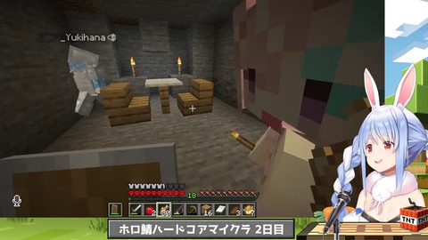 【Minecraft】ホロ鯖ハードコアマイクラ開始！2日目ぺこ！【ホロライブ_兎田ぺこら】 3-42-49 screenshot