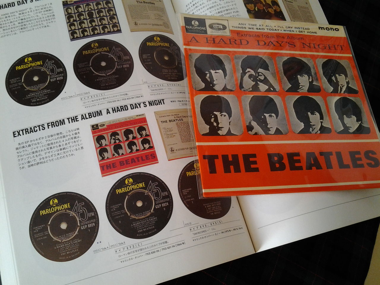 THE BEATLES EXTRACTS FROM THE ALBUM A HARD DAY