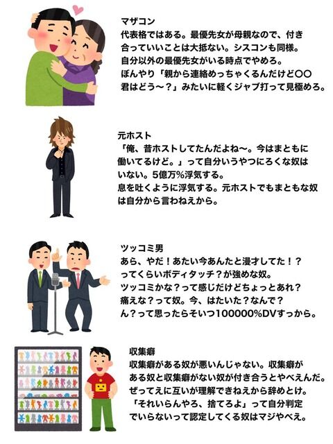 悲報 婚活女性 このいう男とは付き合ったり結婚するのはやめとけ一覧です ワッフル 悲報 婚活女性 このいう男とは付き合ったり結婚するのはやめとけ一覧です ワッフル