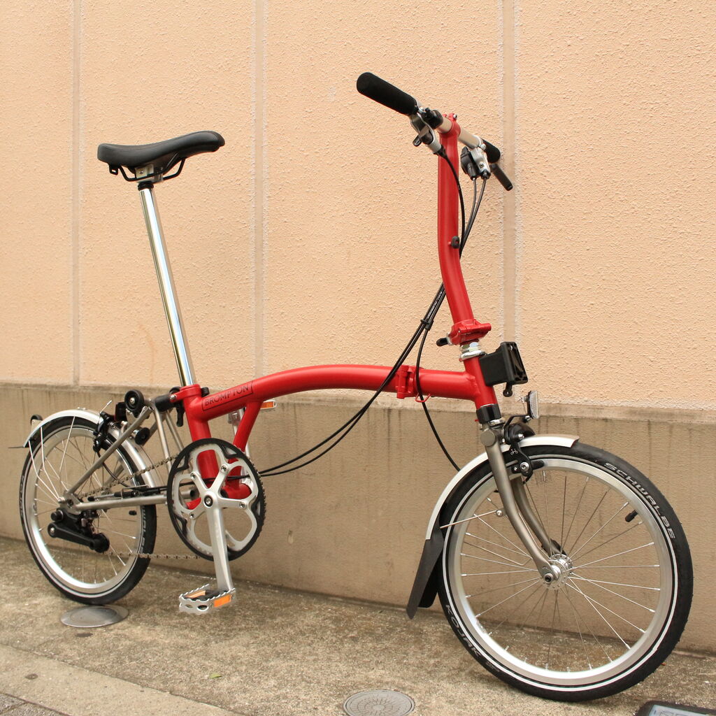 BROMPTON 2020年B-SpokeオーダーM2L BROOKSサドル赤色
