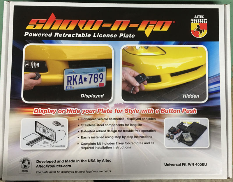 US直輸入Show N Go 電動格納式ナンバーホルダー US直輸入Show N Go