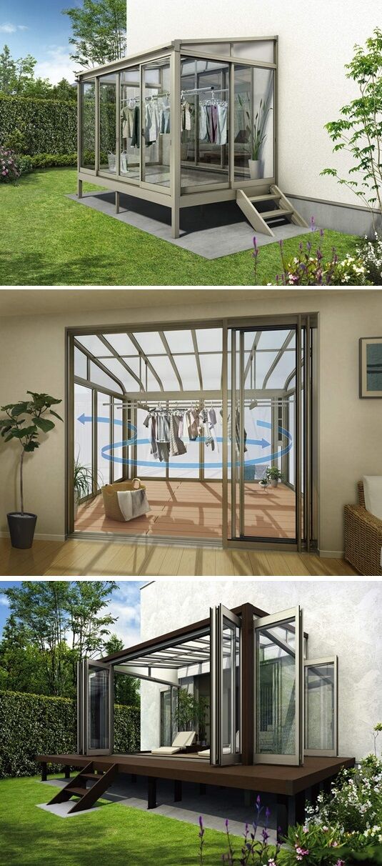 サンルーム／YKKAP テラス囲い ソラリア（洗濯物干し場）富山県高岡市  