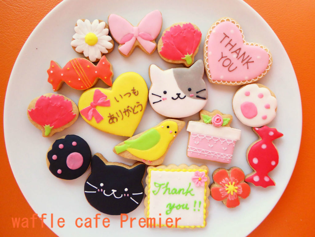 母の日に アイシングクッキーセット販売中です Wafflecafe Premierの公式ブログ