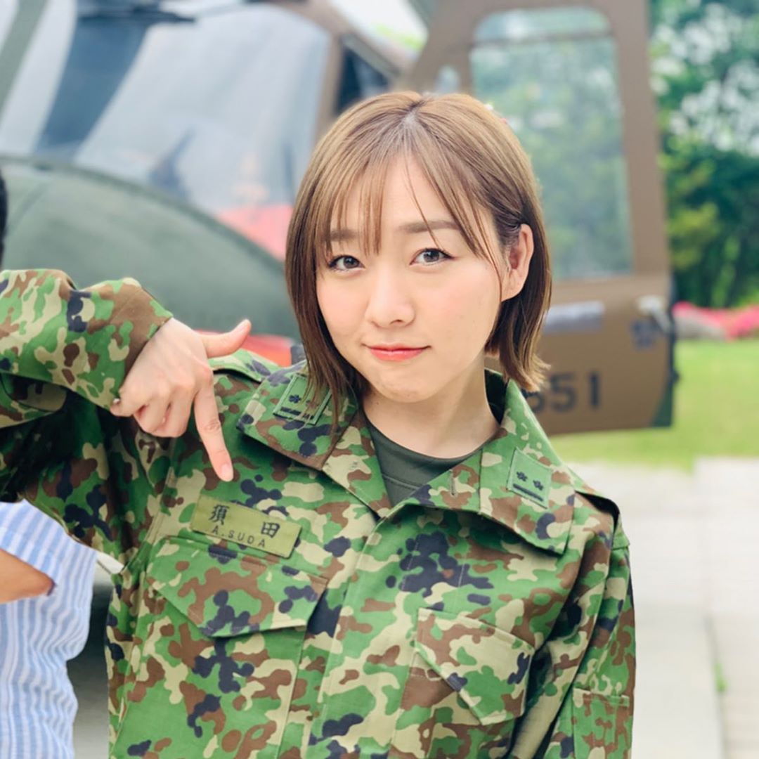 画像 Ske48 須田亜香里 初の陸上自衛隊迷彩服姿 どうですか Ske48箱推し