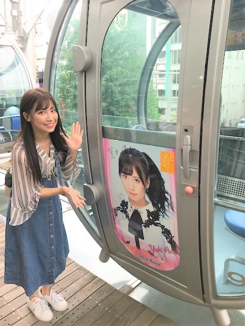 【SKE48】青木詩織、荒井優希が観覧車にサイン！