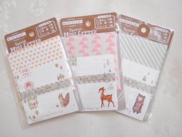 セリア 可愛い動物ミニレター３種 心に寄り添う暮らし ささやかな日々の記録