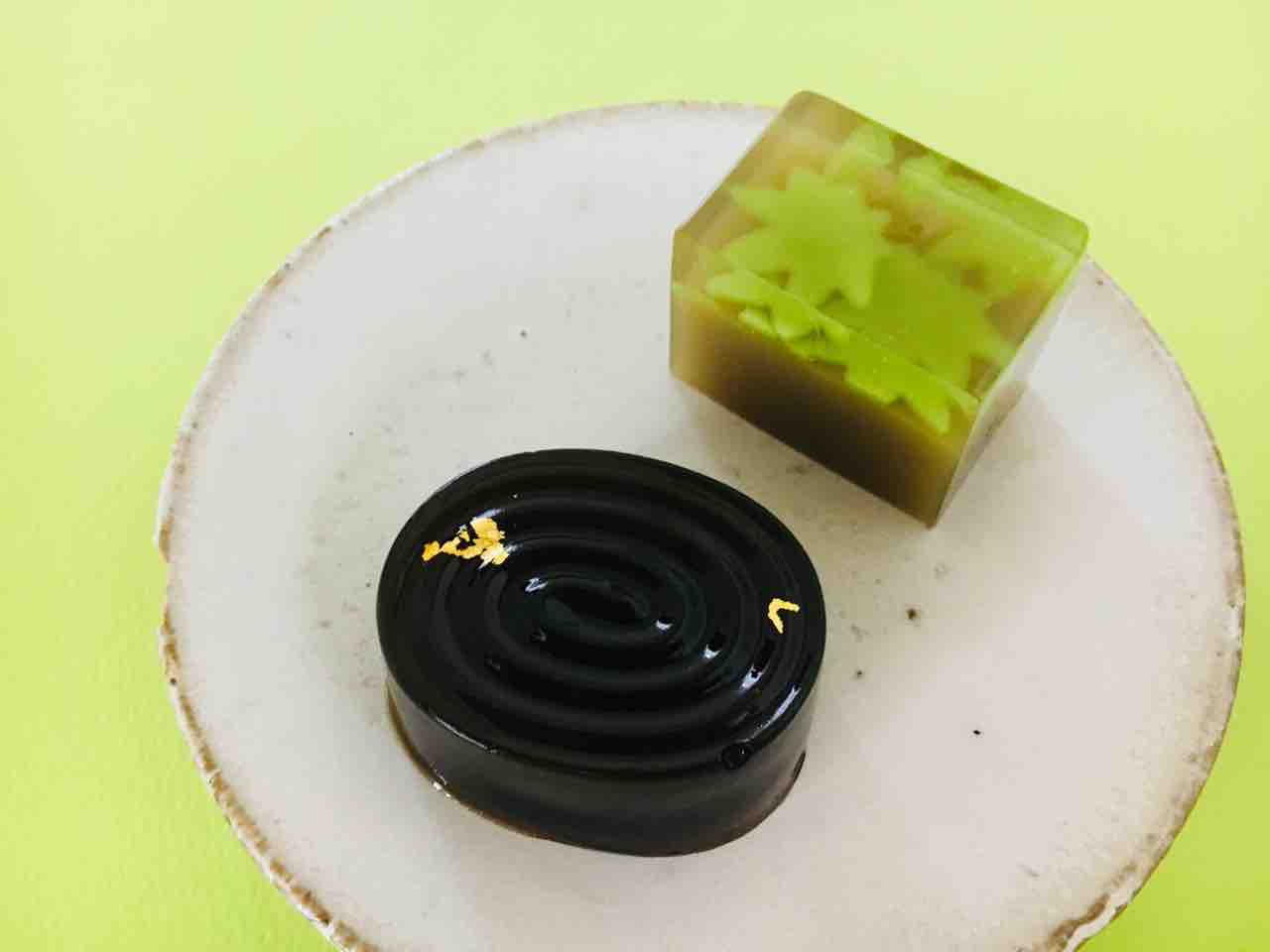 青もみじ 紅葉 バラン 和菓子 羊羮 水まんじゅう うどん