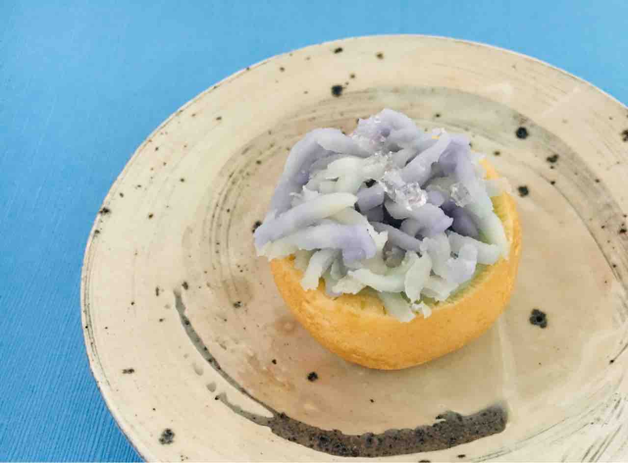 第2635回 𠮷はしの生菓子『よひらの花』と葛饅頭製『水牡丹』 : 和菓子