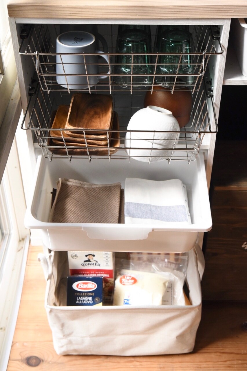 電動工具無し ニトリのカラーボックスで食器棚 Studio In The Afternoon リノベーションとお家収納diy Wagon Worksブログ Powered By ライブドアブログ
