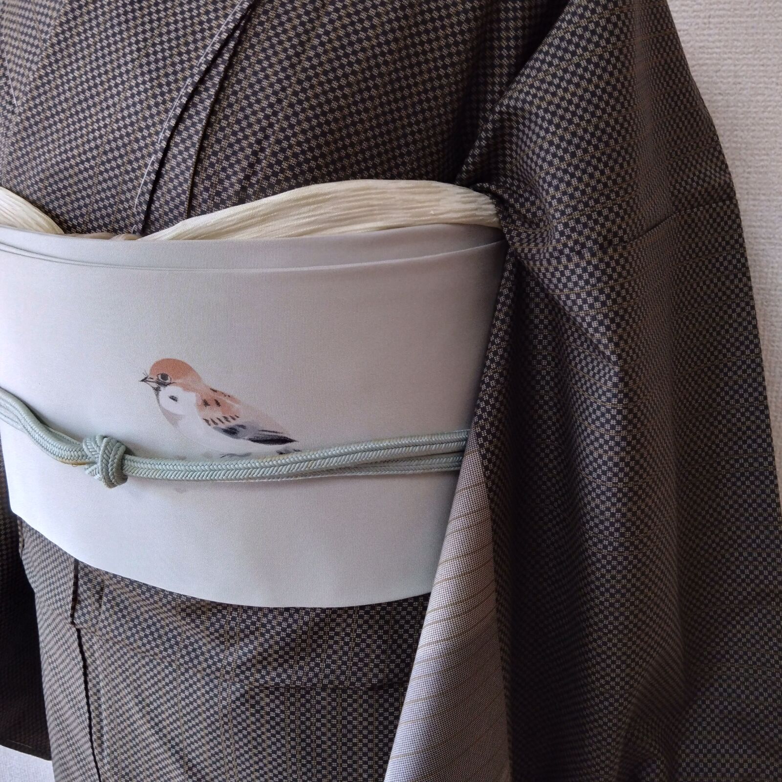 大島紬に竹に雀の名古屋帯 : 和布 菜桜 (店番日記)