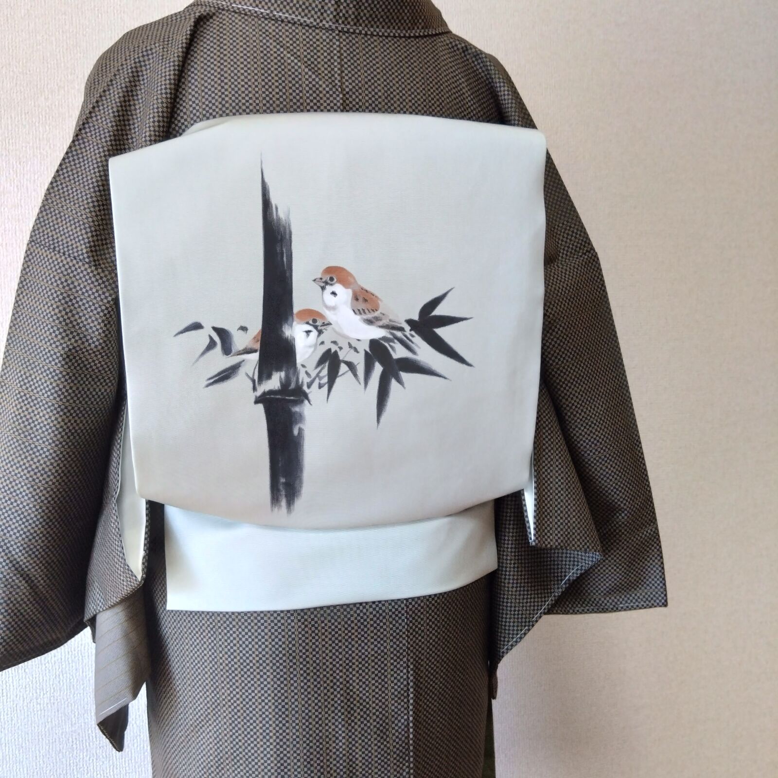 大島紬に竹に雀の名古屋帯 : 和布 菜桜 (店番日記)