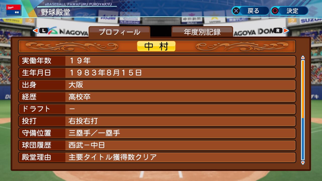 パワプロ 中日オートペナント 24年度 備忘録 パワプロ 中日オートペナント 24年度 備忘録