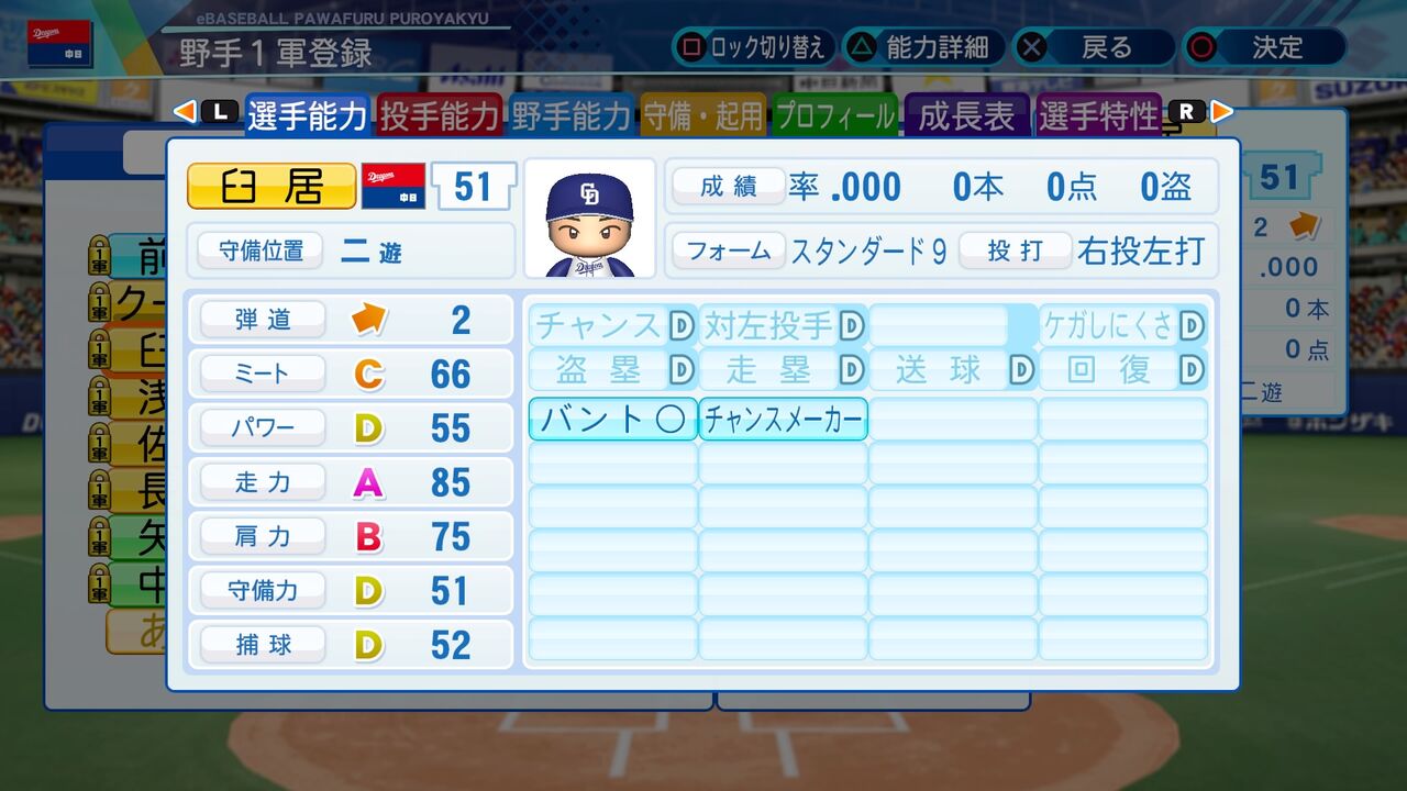 パワプロ 中日オートペナント 34年度 備忘録 パワプロ 中日オートペナント 34年度 備忘録