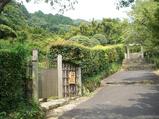 仁比山神社と九年庵の垣根