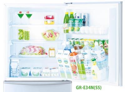 最上段も手が届くちょっと低め、見やすい[まん中野菜]の冷蔵庫が