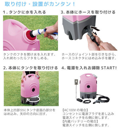 水道や電源のない河原や海 ベランダでシャワーや掃除ができる Waiwai Oasis