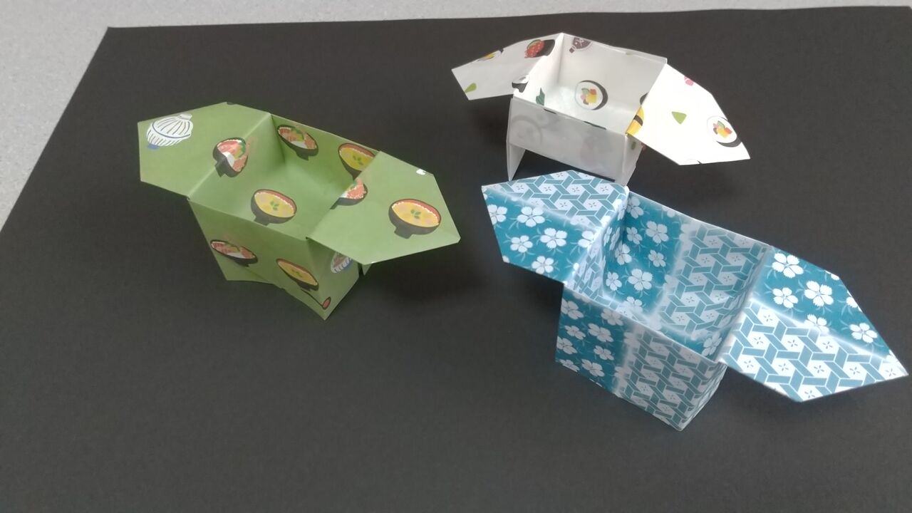 折り紙で作る 三方 折り紙 Origami 和