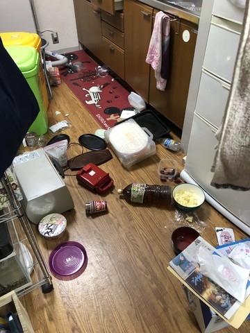 地震後の家の中は Liberty Fishing Society 地震後の家の中は Liberty Fishing Society