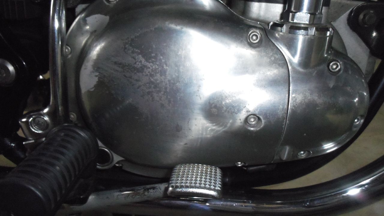 ｗ６５０ アルミメッキカバー磨き No1 まあｏｋか カプチーノとビラーゴ