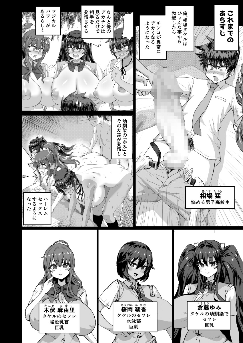 デカチンになったら巨乳幼馴染とその巨乳友達たちが発情してハーレムになった!!5 (2)