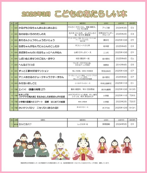 3月新着本